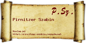 Pirnitzer Szabin névjegykártya